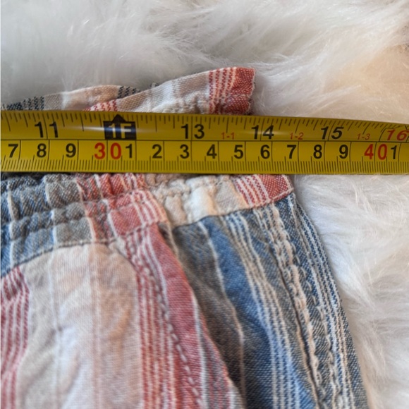 Cali 1850 Printed Linen Pull On Pants - Multi Stripe, size Small - Picture 7 of 8